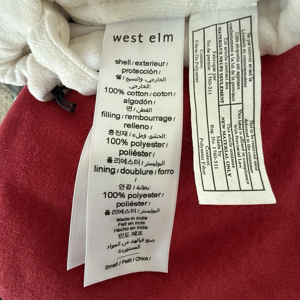 West Elm Velvet Christmas Stocking 